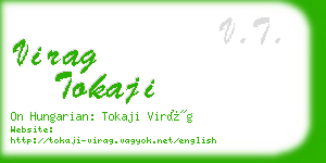 virag tokaji business card